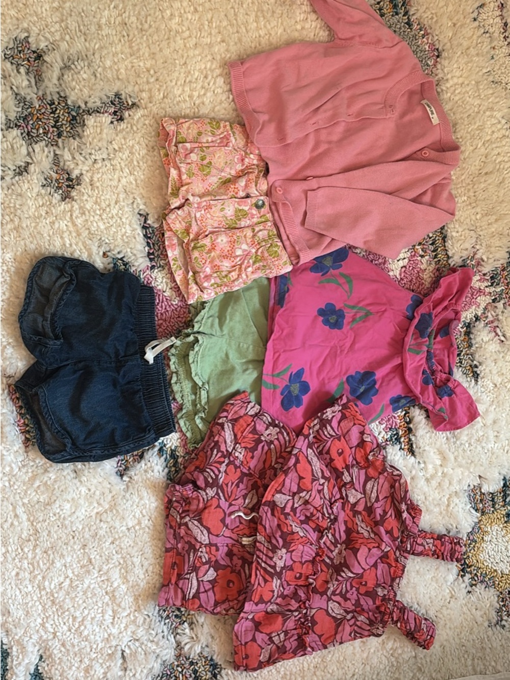 GAP, tea collection, cat & jack Cardigan and Mixed Pink Floral Kids Outfit Lot